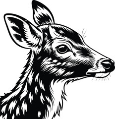 deer head silhouette  vocter design
