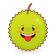 durian playful face cartoon cute