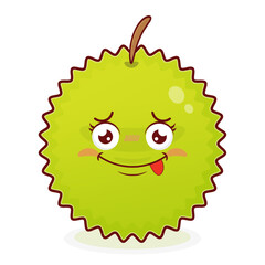 durian doubt face cartoon cute