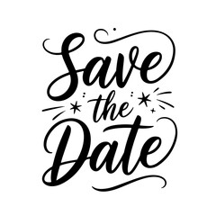 Save the date. Vector Design Isolated on White Background