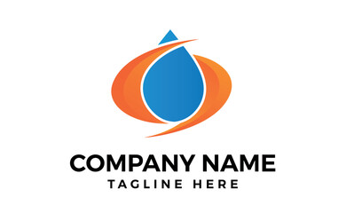 blue water drop  logo icon illustration ,vector symbol. Modern design.
