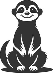 Cute animal meerkat vector isolated silhouette