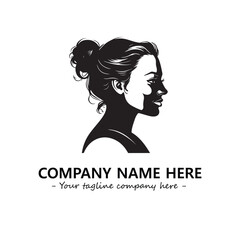 Head of queen logo company design vector illustration