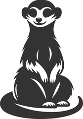Cute animal meerkat vector isolated silhouette