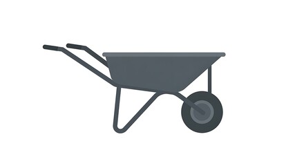 Wheelbarrow Illustration on White Background Gardening Tool