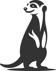 Cute animal meerkat vector isolated silhouette