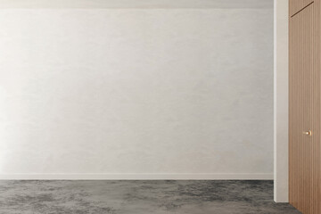 This empty interior space features smooth walls and a minimalistic design with ample room for furniture placement and decor. Ideal for visualizing interior design concepts