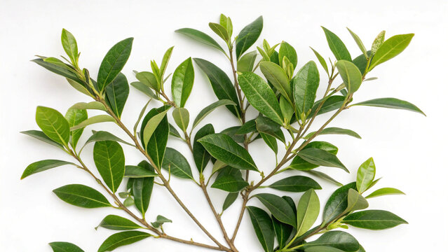 Herbal medicine plant Ilex paraguariensis or Yerba mate isolated on white or transparent background