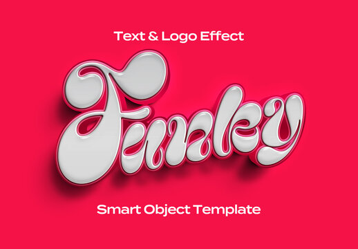 Bubble Glass Text Logo Style Effect Mockup Logotype Template Shape