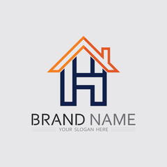 Modular Home Icon with Grid Design