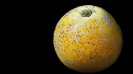 Fresh Whole Lemon on Dark Background – Citrus Fruit Close-Up