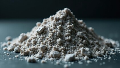 Close-up of a pile of heroin, showing its characteristic grey color and texture , overdose, substance use disorder