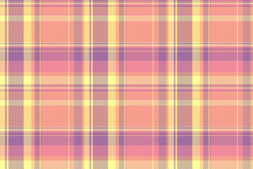 Pop plaid textile tartan, silk background seamless fabric. Magazine pattern vector texture check in magenta and red colors.