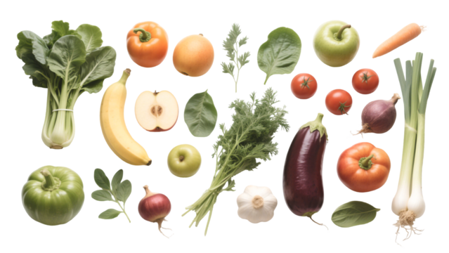 Vibrant Fresh Fruits and Vegetables A Colorful Collection of Healthy Produce