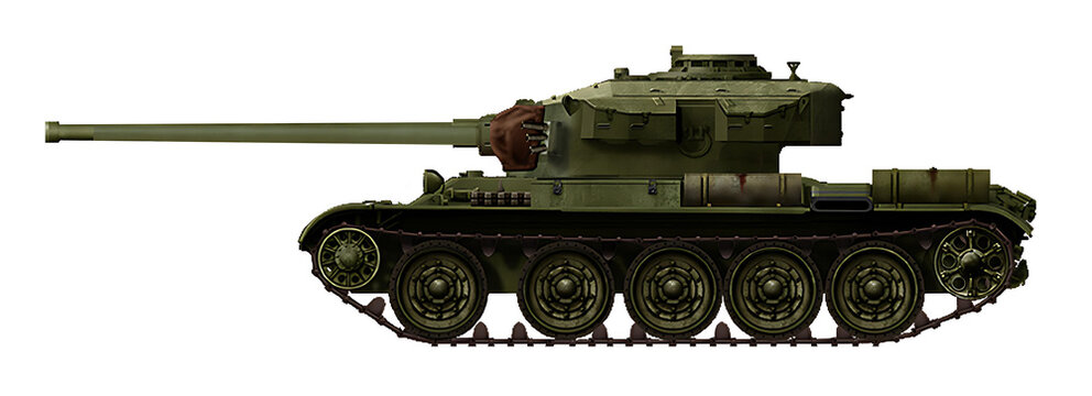 T-44 Centurion (An alternative hybrid tank, with the hull and 100mm gun from the T-44 tank and the turret from the Centurion tank)