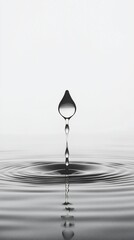 Water droplet impacting a still surface