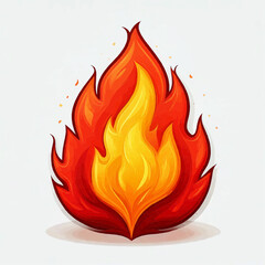 Cute Fire Emoji Vector