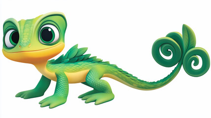 Fototapeta premium Cartoon lizard character