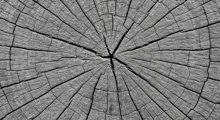 Fototapeta premium Monochrome Close Up Photo of Cracked Wood Texture Background