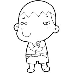 cute little thai student doodle, Illustration cartoon element hand drawn style