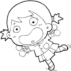 cute little thai student doodle, Illustration cartoon element hand drawn style