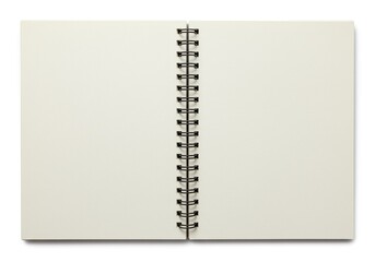 Open Spiral Notebook with Blank Pages Photo