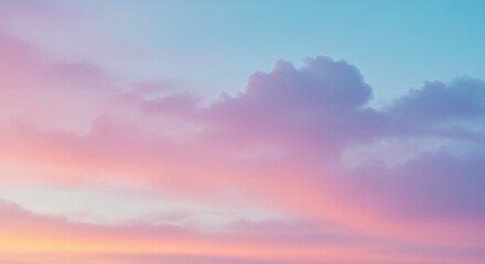Pastel Dreamy Sunset Sky Abstract Background