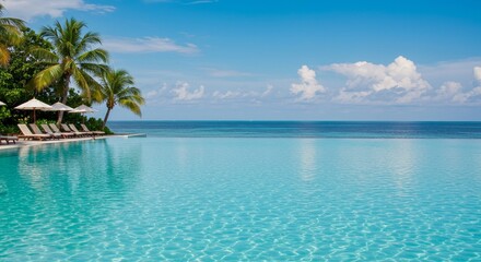 Photo: Infinity Pool Overlooking Ocean at Tropical Resort