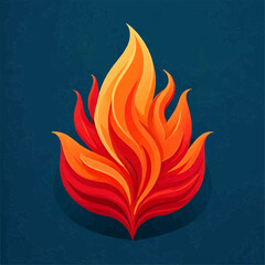 Modern Sharp Flame Vector