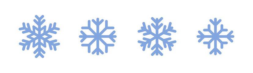 Simple snowflake icon in line style design on white background