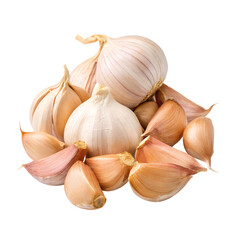 Garlic still life composition: A captivating still life arrangement of whole garlic bulbs and individual cloves, showcasing their textures and forms, and inviting you to appreciate the natural beauty.