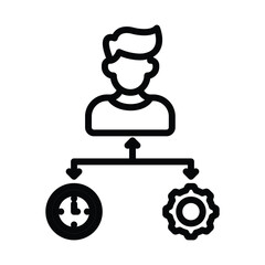 Task process Vector icon which can easily modify or edit