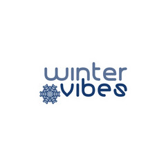 Winter vibes with snowflake for winter sticker
