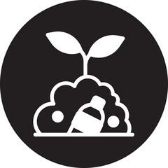 soil pollution glyph icon