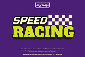 Speed Editable Vector 3D Text Effect – colorful and modern typography with comic style for poster, branding, social media