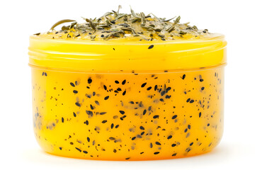 Yellow sprinkle cupcake food photography