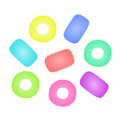 colorful seed beads vector illustration