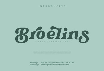 Elegant alphabet letters font logo. Typography luxury classic lettering serif italic fonts decorative wedding vintage retro logos. vector illustration