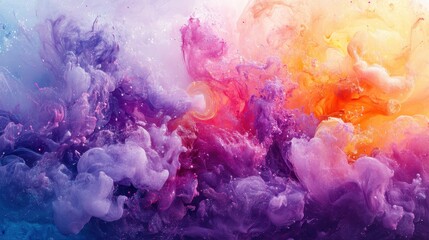 Vibrant abstract swirling colors in dynamic cloudscape