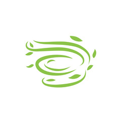 green organic wind leaf