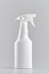 3d White spray bottle mockup isolated on white background