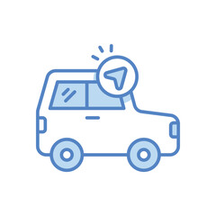 Car Navigation Vector icon