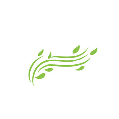 green organic wind leaf