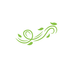 green organic wind leaf