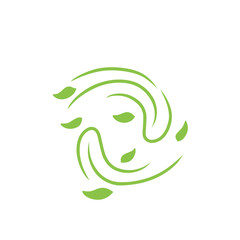 green organic wind leaf