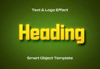 Modern Clean Text Logo Style Effect Mockup Logotype Template Shape