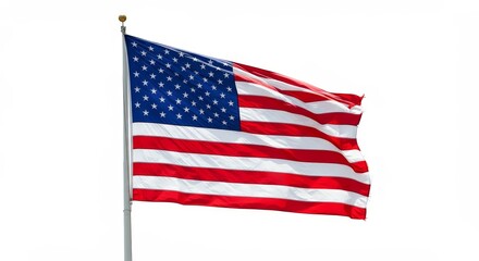 Photo of American Flag Waving in the Wind