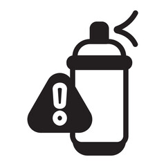 Aerosol glyph icon