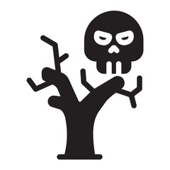 dead tree glyph icon