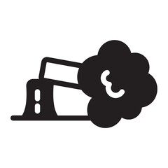 deforestation glyph icon